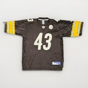 Troy Polamalu #43 Reebok NFL Pittsburgh Steelers Sewn Jersey Mens - Size XL